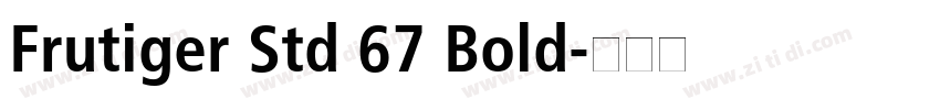 Frutiger Std 67 Bold字体转换